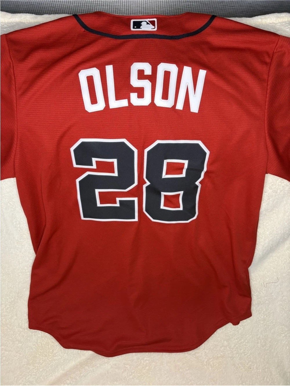 Nike Atlanta Braves Olson #28 MLB Jersey Red Size S Baseball - Picture 2 of 4